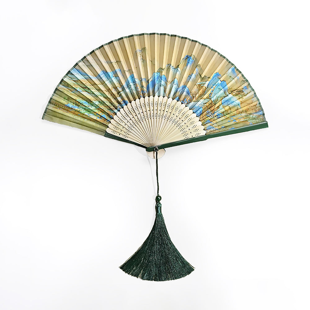 Thousand Miles of Rivers and Mountains Creative Folding Fan-1