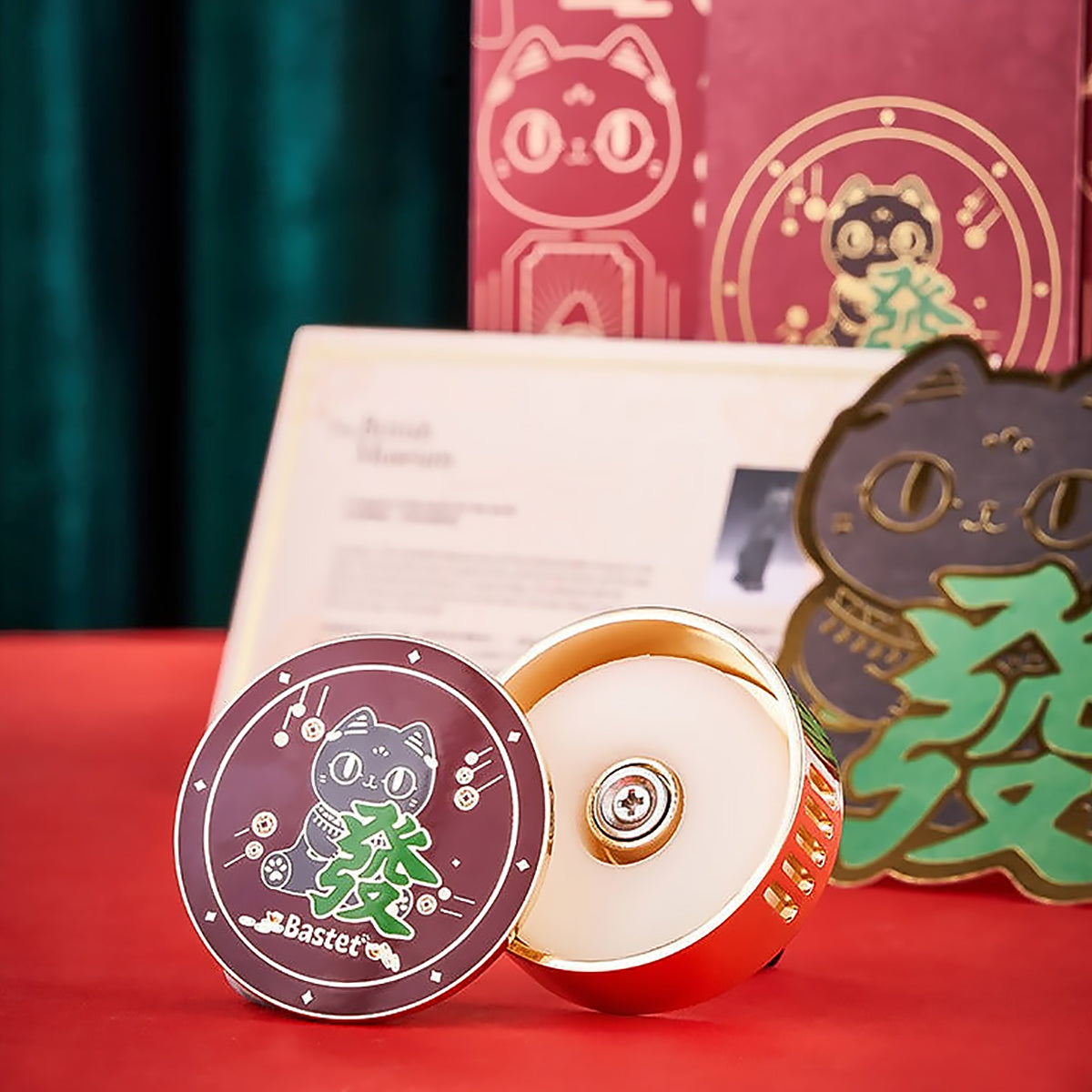 Anderson Cat Car Vent Diffuser with Amber Wood Solid Fragrance-3