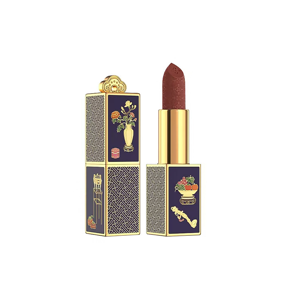 Hydrating Lipstick Bogu Jujube Red with Sculpted Floral Bullet-1