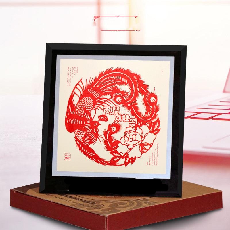 Chinese Folk Art Color Paper Cuttings Painting Decorations-5