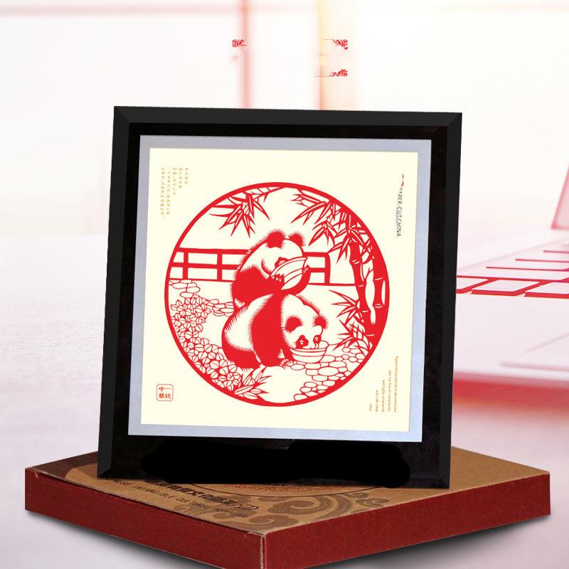 Chinese Folk Art Color Paper Cuttings Painting Decorations-6