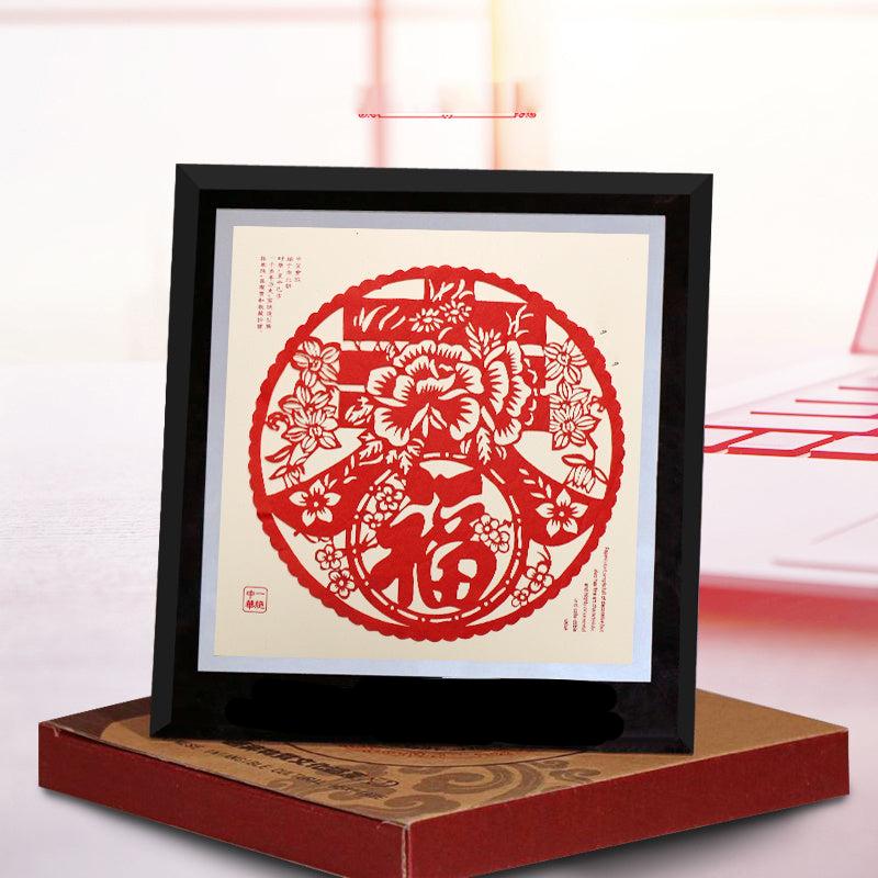 Chinese Folk Art Color Paper Cuttings Painting Decorations-7