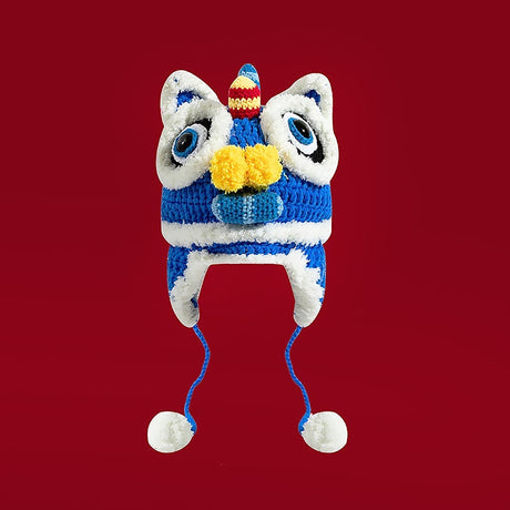 Chinese Knitted Tiger Head Hat-4