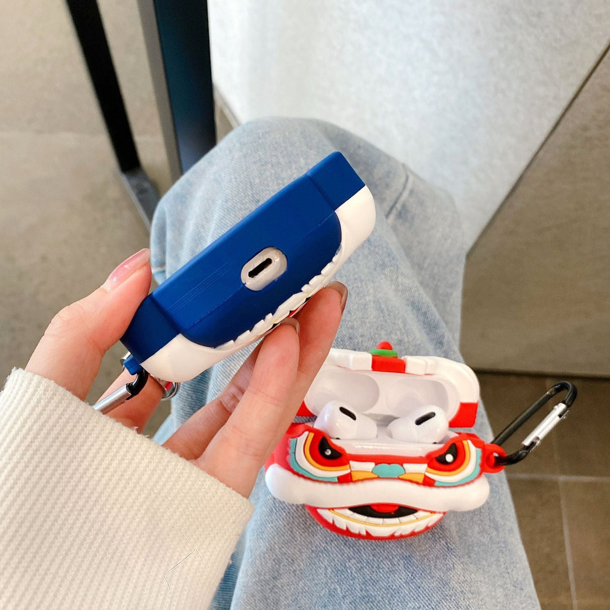 Chinese Lion Dance AirPods Case Silicone Earphone Case-3