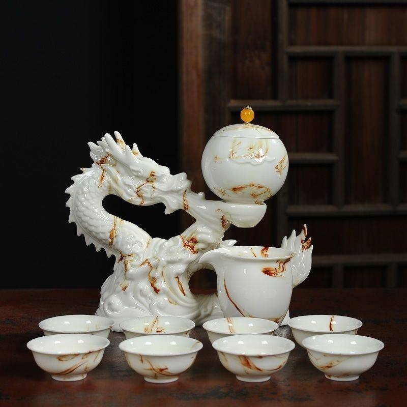 Chinese Office Oolong Tea Set Celestial Dragon Automatic Tea Cup-5