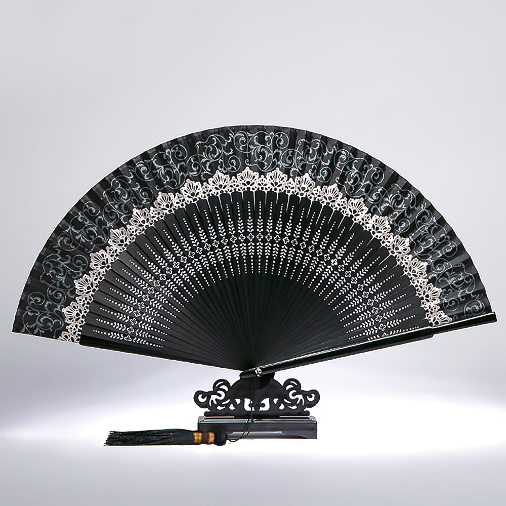 Chinese Style Lace Portable Silk Fan-2