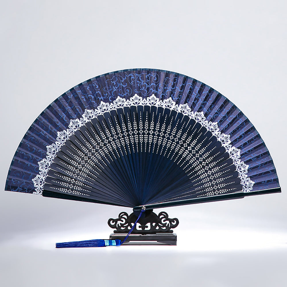 Chinese Style Lace Portable Silk Fan-3