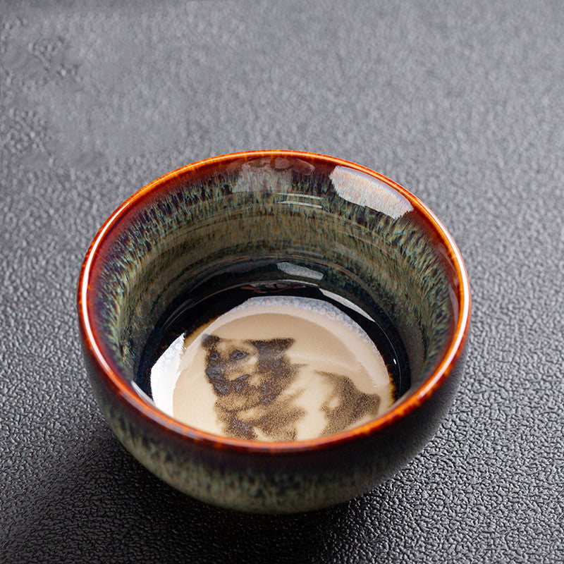 Chinese Zodiac Kung Fu Tea Set Kiln-Formed Hand-Painted Cup-12