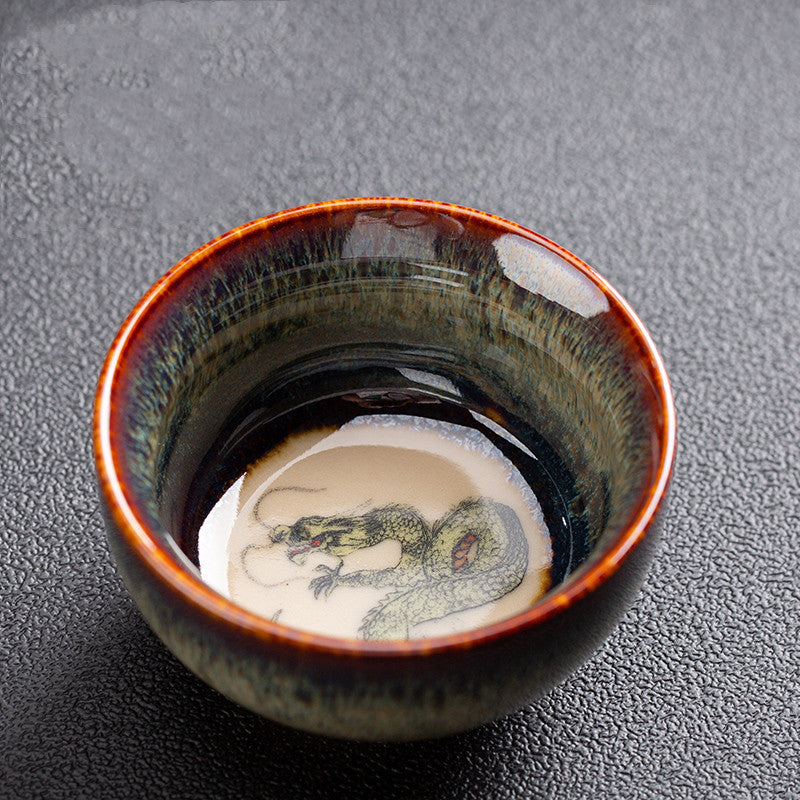 Chinese Zodiac Kung Fu Tea Set Kiln-Formed Hand-Painted Cup-6
