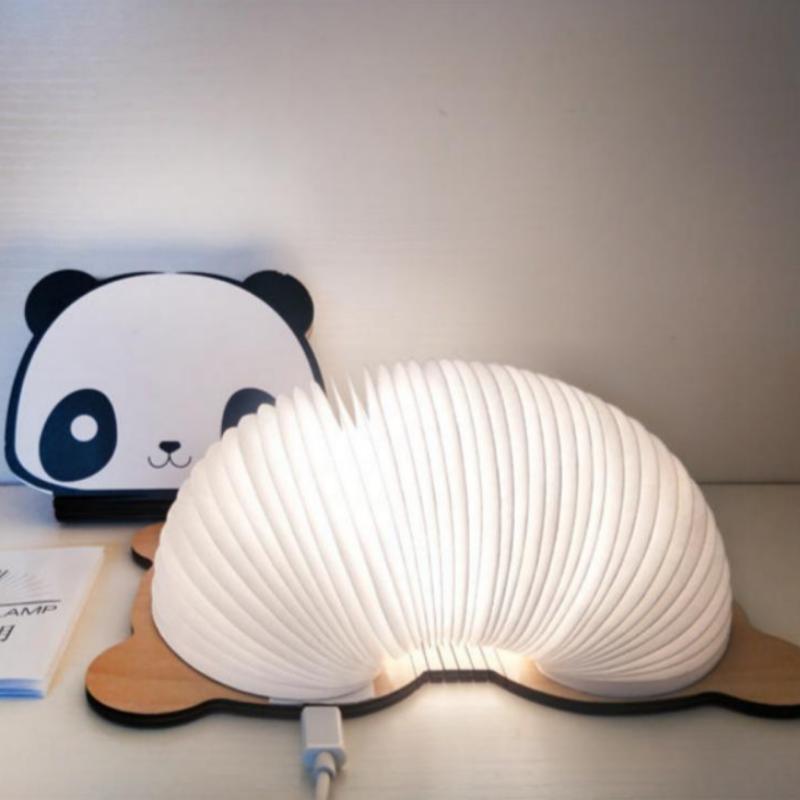 Colorful LED Folding Panda Book Light-2