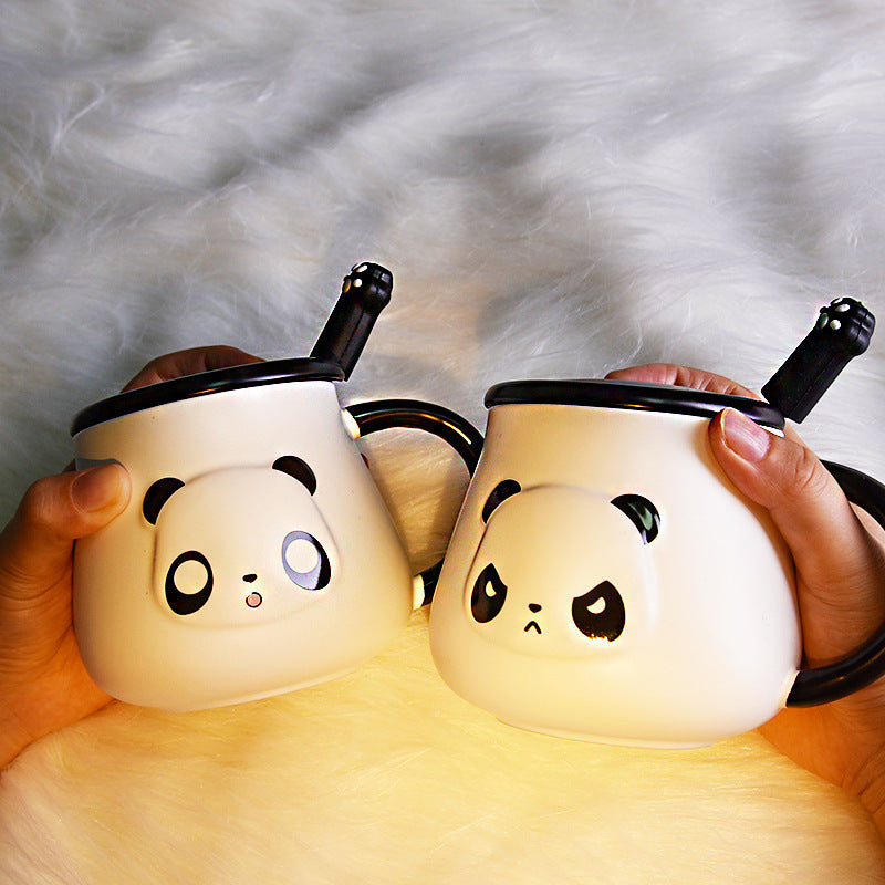 Creative Gift Large Capacity Cartoon Panda Ceramic Cup Mug-3