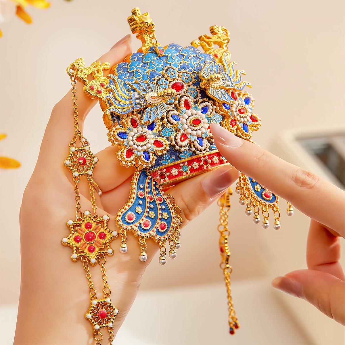 Dimensional Fridge Magnet Empress Xiaojing's Phoenix Crown Refrigerator Magnets Souvenirs-3