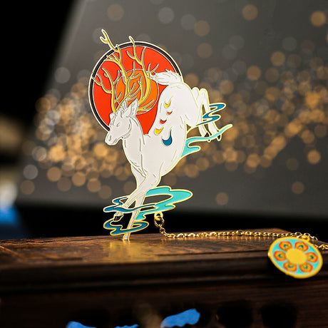 Dunhuang Aesthetic Flying Sky Series Hollow Metal Bookmark-2