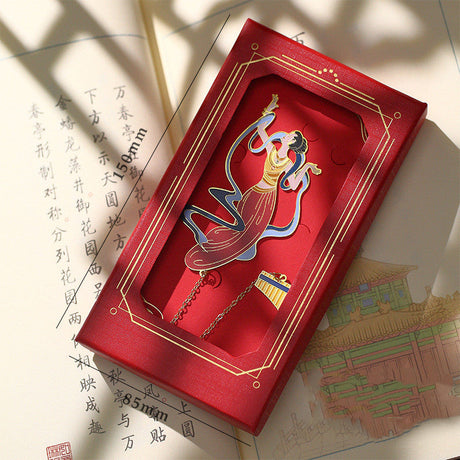 Dunhuang Aesthetic Flying Sky Series Hollow Metal Bookmark-4