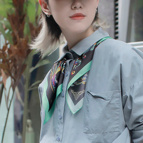 Dunhuang Silk Scarf with Flying Apsaras Pattern-3