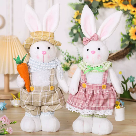 Easter Bunny Decoration Retractable Doll Gift | Home & Window Display-1