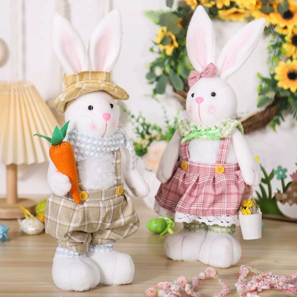 Easter Bunny Decoration Retractable Doll Gift | Home & Window Display-2
