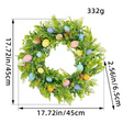 Easter Egg Wreath for Front Door – Colorful Spring Floral Arrangement-3