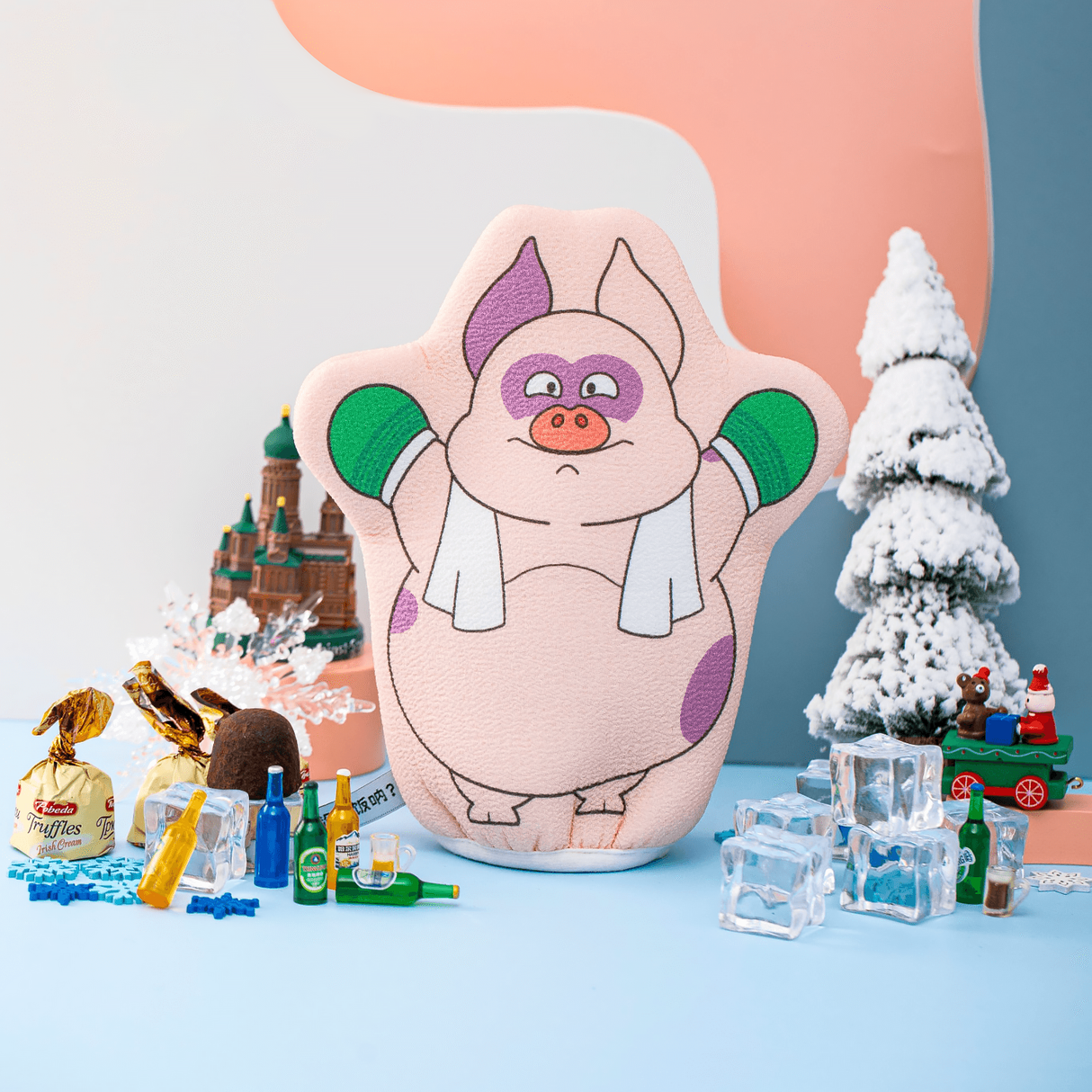 Exfoliating Gloves "Zhu Biao Biao Use Some Strength" Bath Scrubbing Towel-1