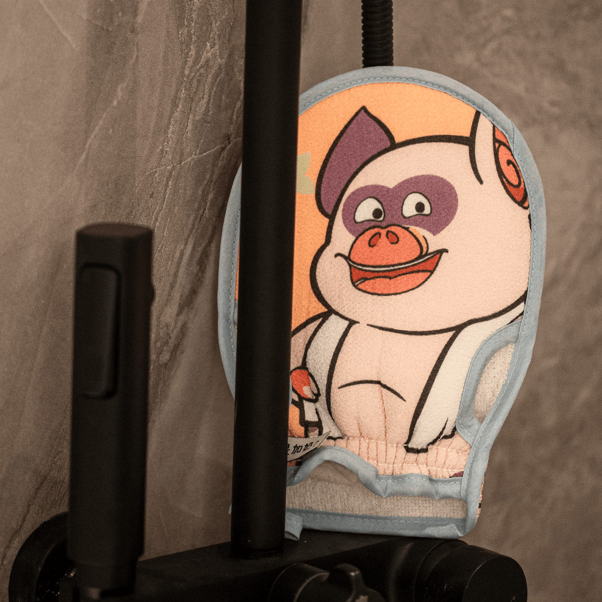 Exfoliating Gloves "Zhu Biao Biao Use Some Strength" Bath Scrubbing Towel-4