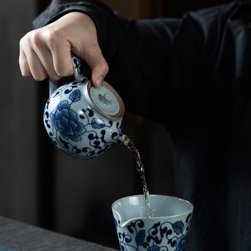 Kung Fu Tea Teapot Vintage Zen Lotus Ceramic Tea Set-3