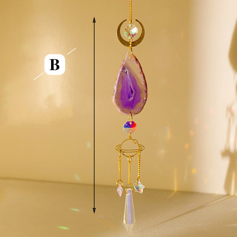 Natural Crystal Agate Piece Sun Catcher-3