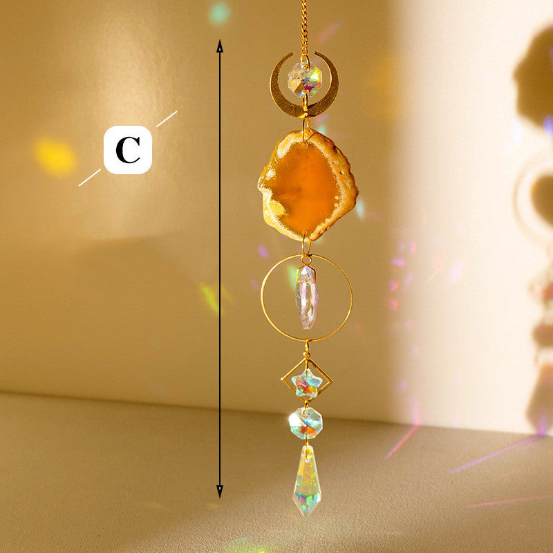Natural Crystal Agate Piece Sun Catcher-4