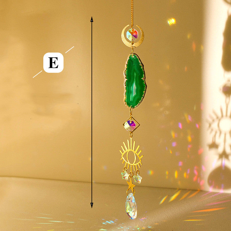 Natural Crystal Agate Piece Sun Catcher-6
