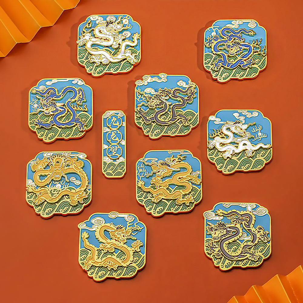 Nine Dragon Wall Fridge Magnets Imperial Dragon Souvenir-7