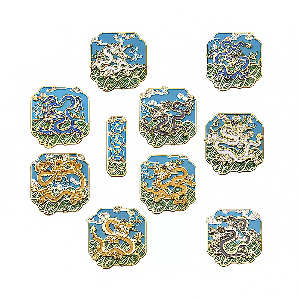 Nine Dragon Wall Fridge Magnets Imperial Dragon Souvenir-8