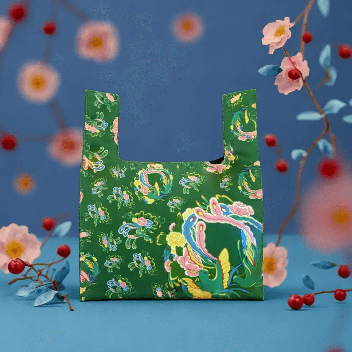 Northeast China Big Flower Eco-Friendly Durable Canvas Bag-4