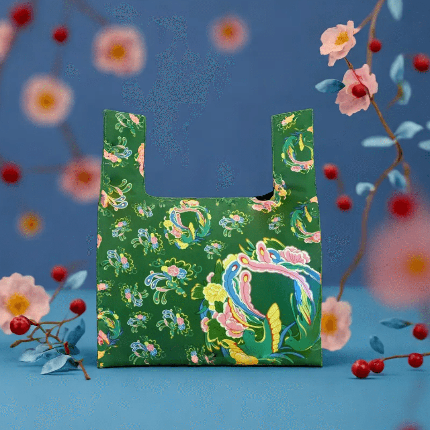 Northeast China Big Flower Eco-Friendly Durable Canvas Bag-4