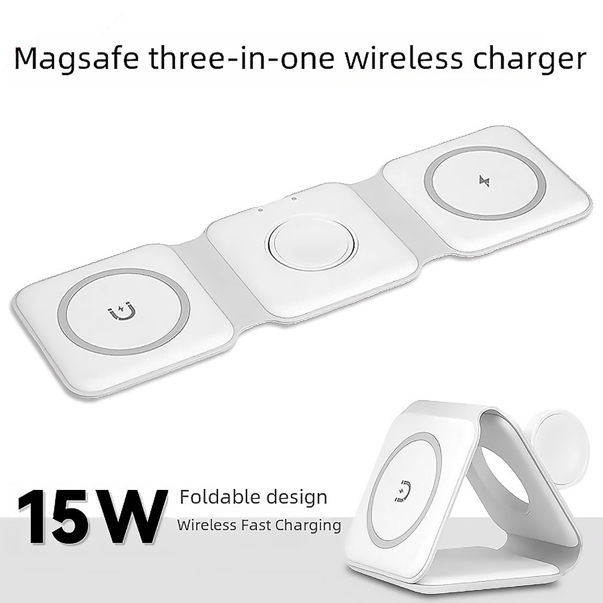 3-in-1 Magnetic Wireless Charger for iPhone, AirPods & Apple Watch-2