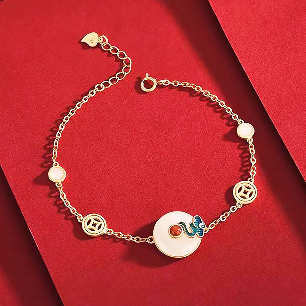 Women’s Vintage Hetian Jade Earrings and Jewelry Set Retro Style-9