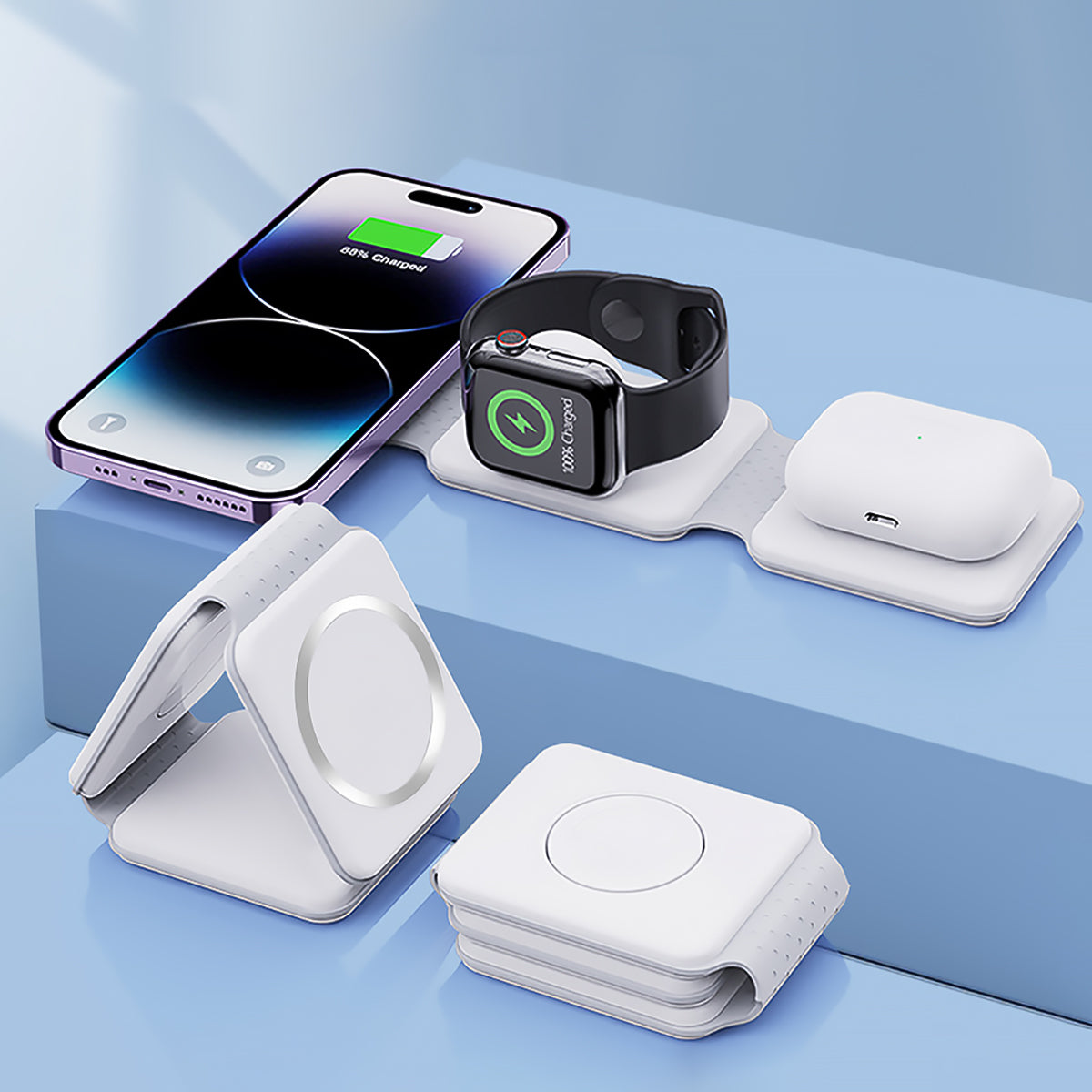 3-in-1 Magnetic Wireless Charger for iPhone, AirPods & Apple Watch-1