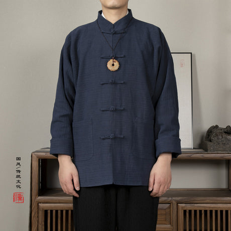 Herbst Winter neuer chinesischer Stil für Männer aus Baumwolle und Leinen, neu