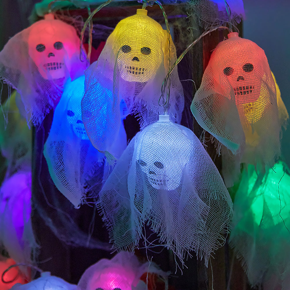 LED Halloween Ghost String Lights for Spooky Party Decoration-3
