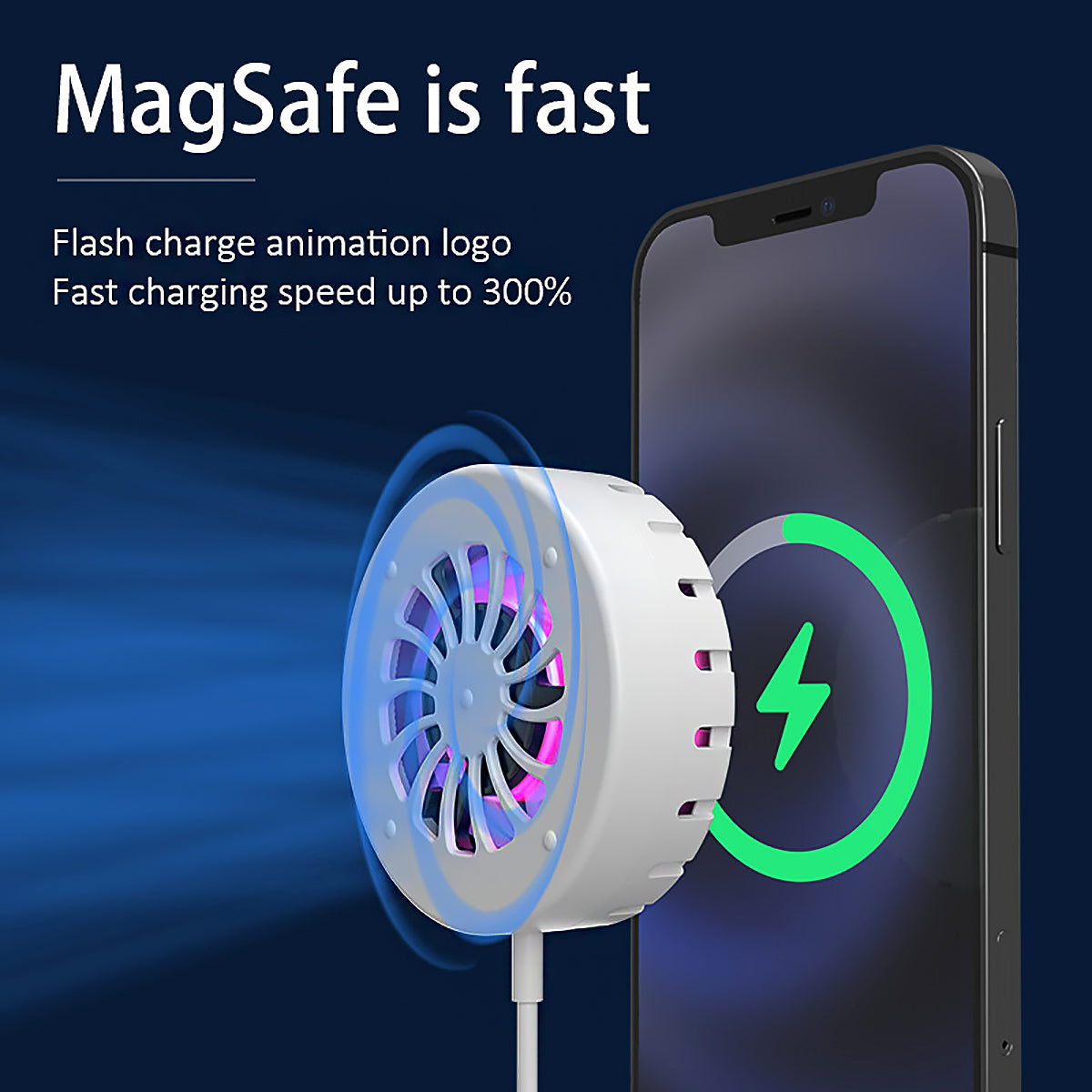 15W Magnetic Cooling Wireless Charger for iPhone-4