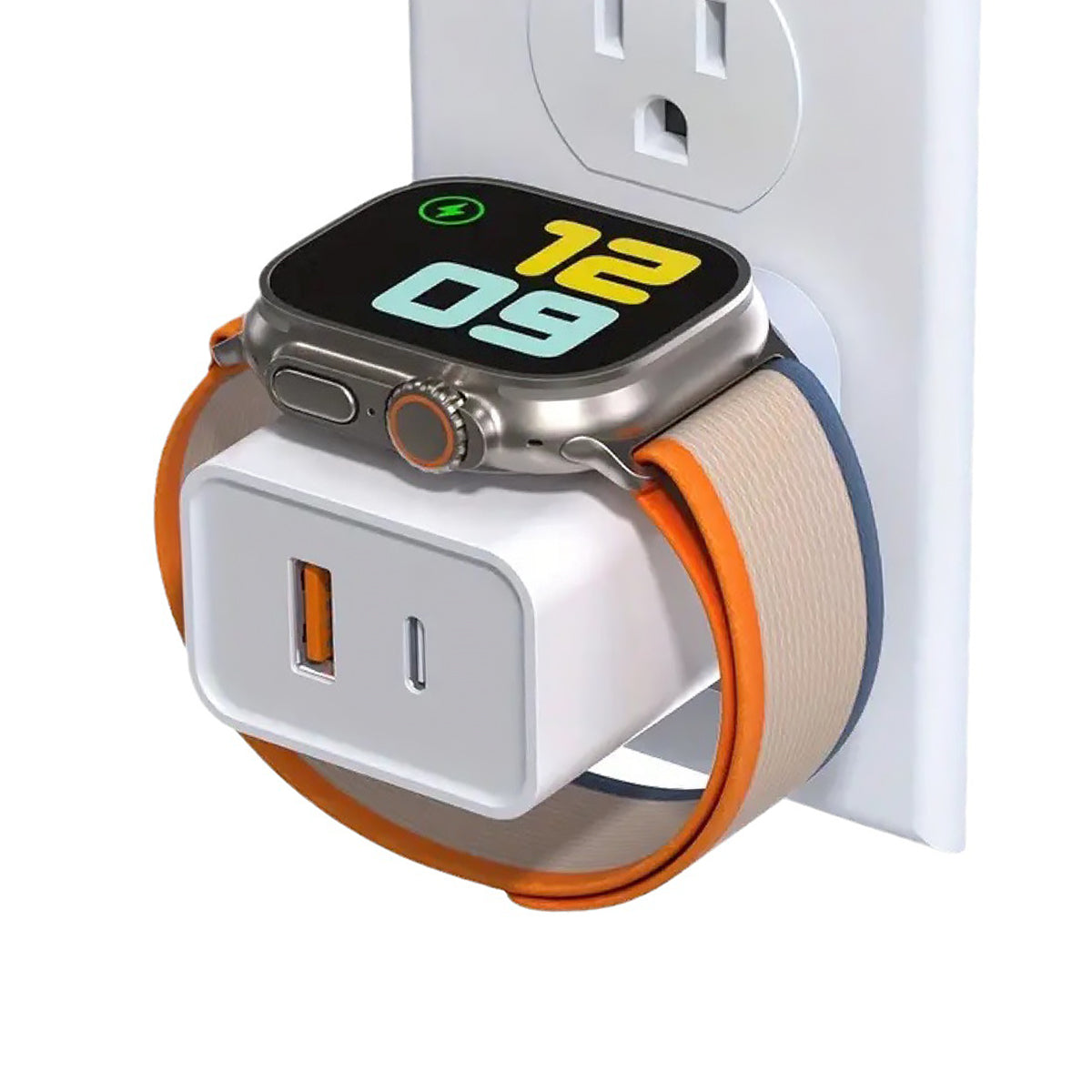 Magnetic Wireless Charger with A and C Ports for Apple Watch & Smartphones-5