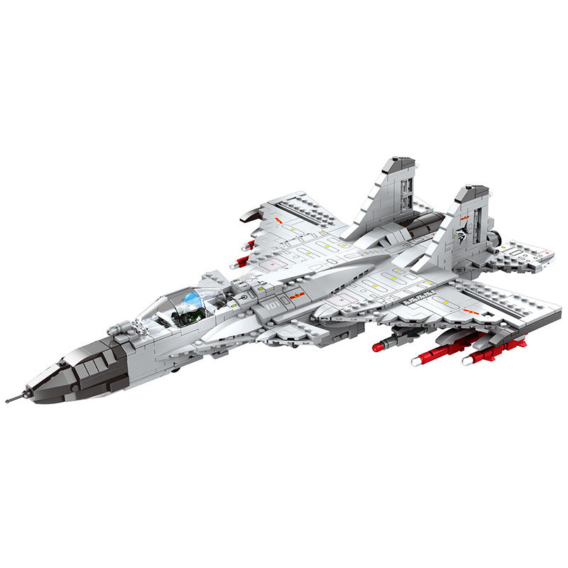 Military Models Fighter Assembling Building Blocks Toy