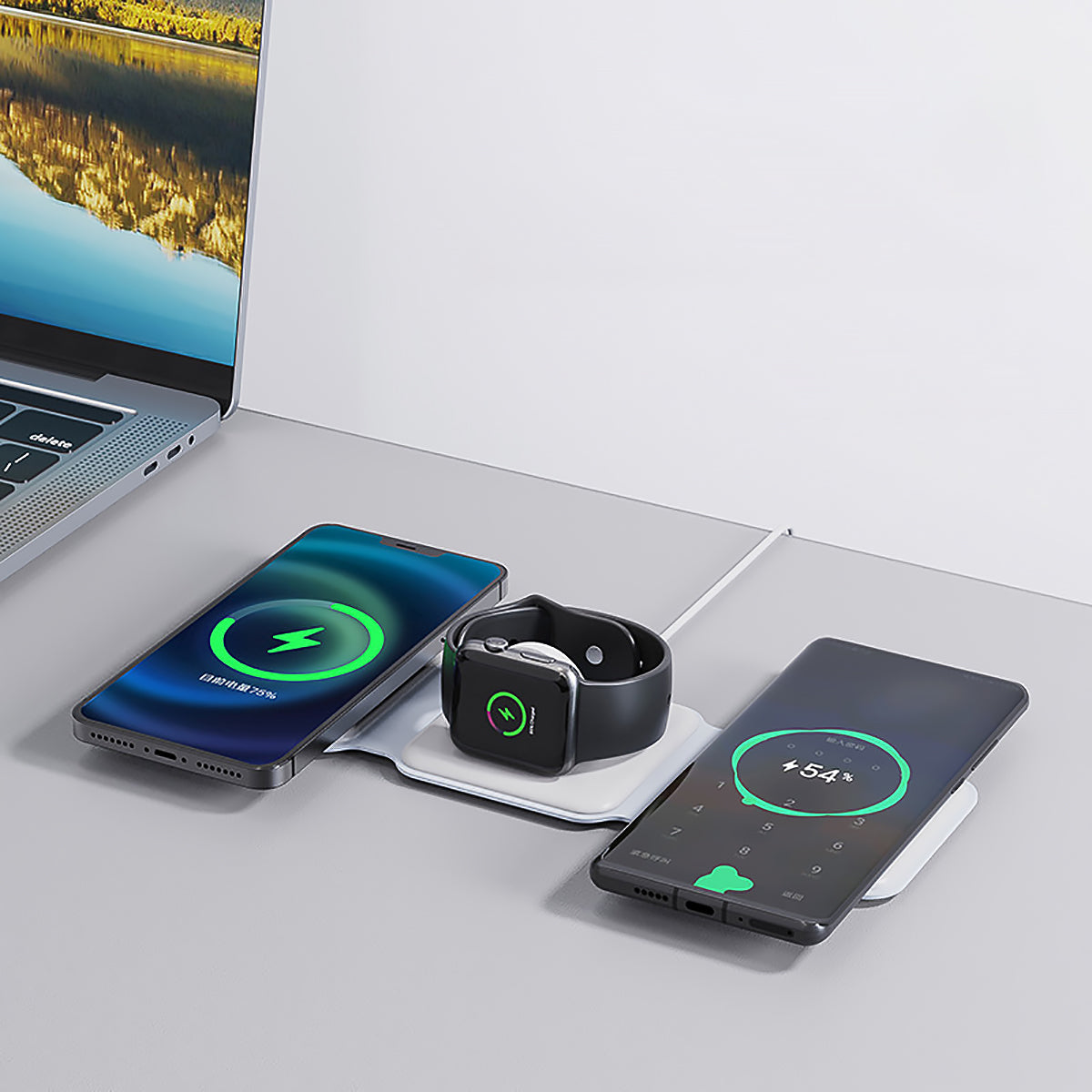 3-in-1 Magnetic Wireless Charger for iPhone, AirPods & Apple Watch-5