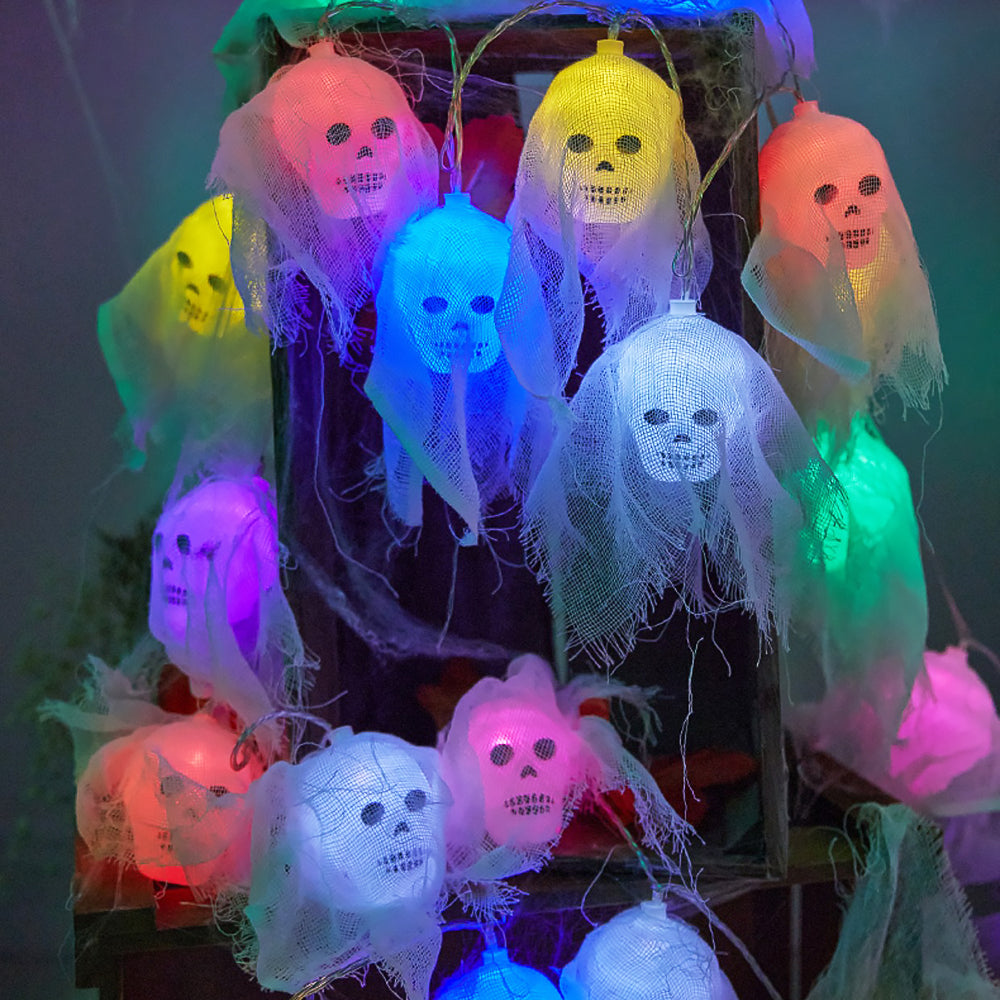 LED Halloween Ghost String Lights for Spooky Party Decoration-2