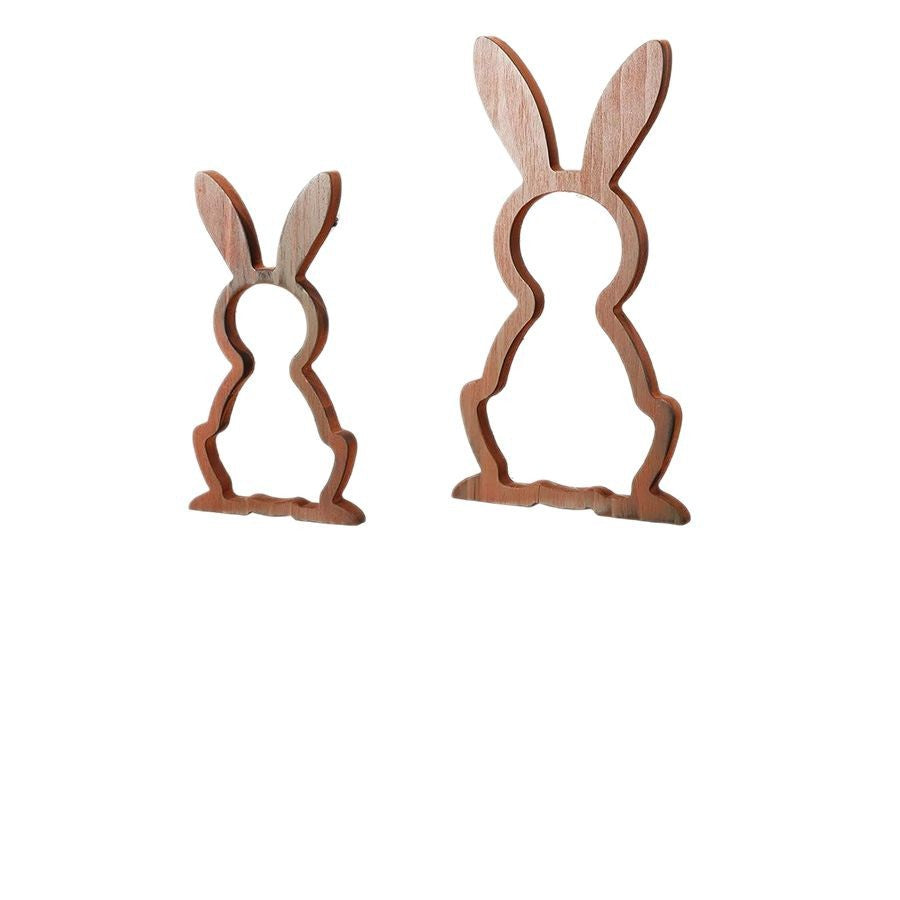 Easter Rabbit Nightlight Wooden Party Decoration Ornaments