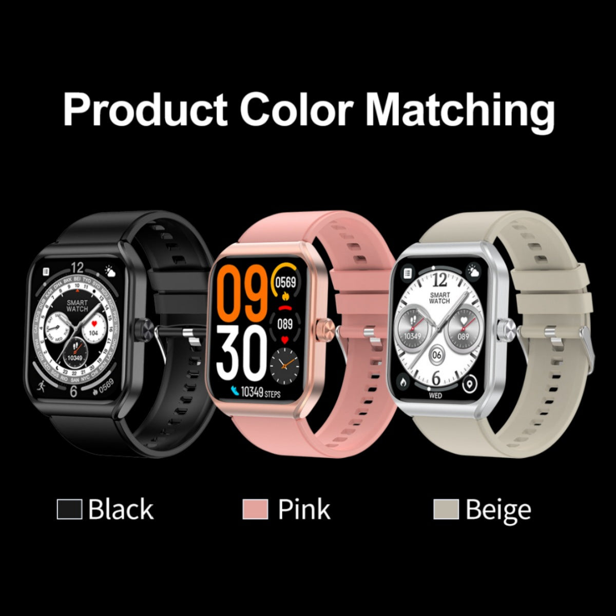 T56 Smart Watch Bracelet - Bluetooth Calling, Health Monitoring, Heart Rate and Blood Pressure Monitoring