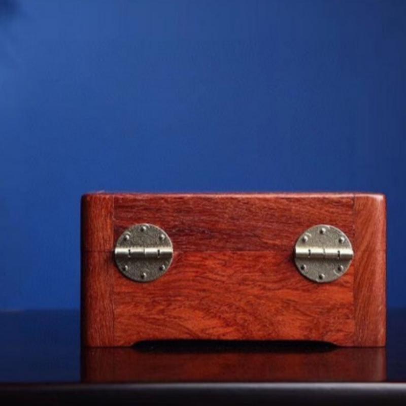 Pear Solid Wood Small Jewelry Storage Box-3