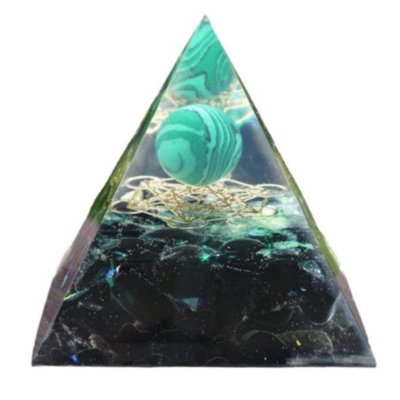 Pyramid Decoration Natural Crystal Gravel Energy Tower-2