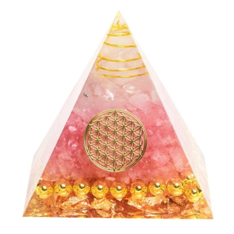 Pyramid Decoration Natural Crystal Gravel Energy Tower-3