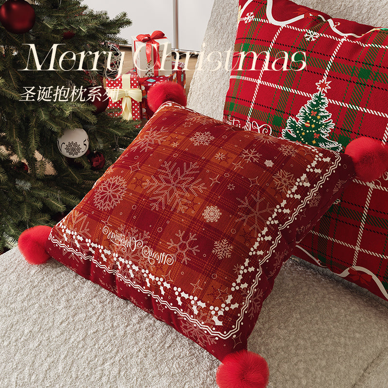 Christmas Throw Pillow Festive Sofa Cushion with Insert