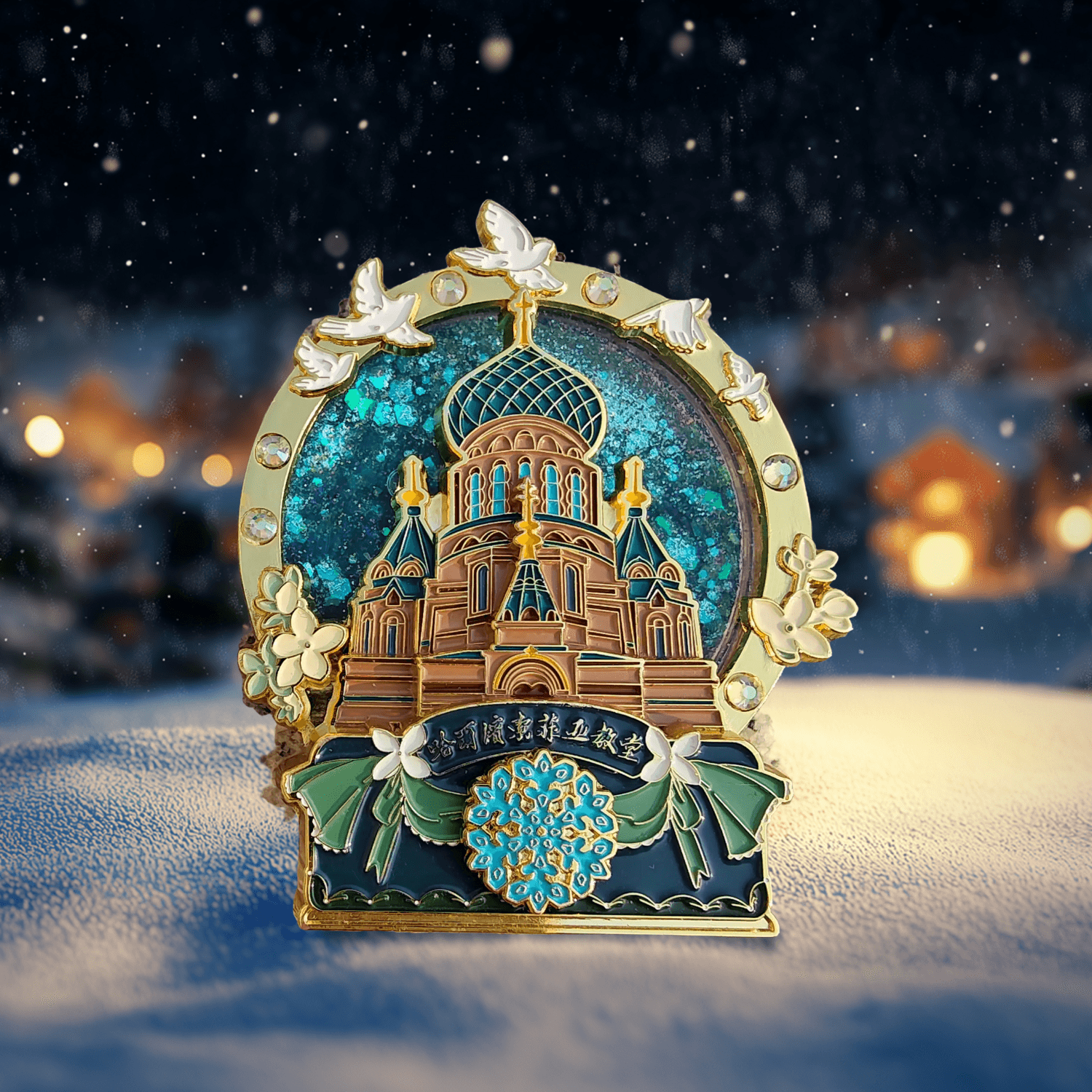 Saint Sophia Cathedral Music Box Fridge Magnet Melodic Souvenir-3
