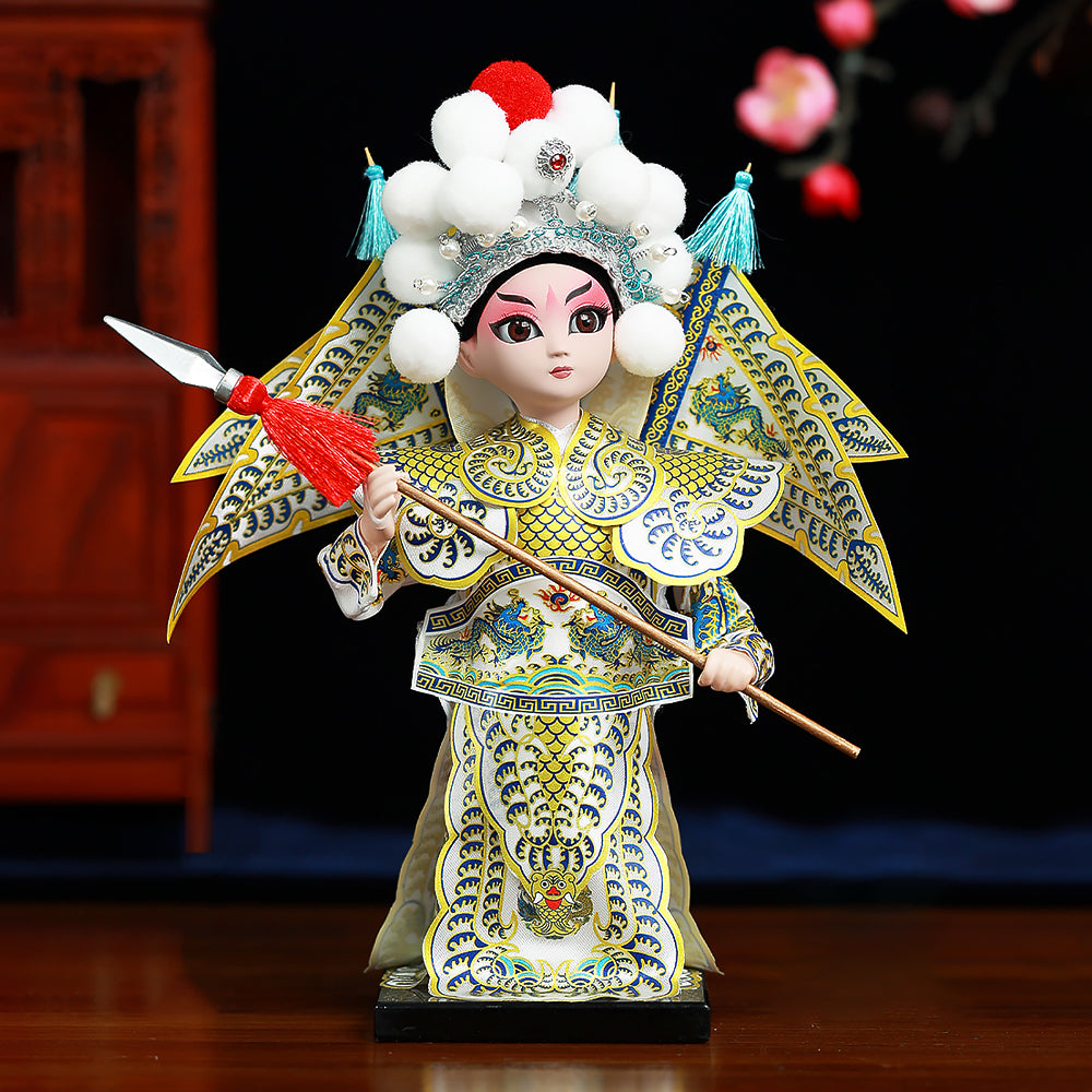 Silk Figurine Chinese Opera Doll Souvenir Gifts for Collectors & Elders-3